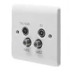 Crabtree Instinct 1-Gang Quadruplex Multimedia Socket White -Cheap Crabtree Switches Store 991HV P