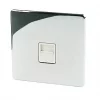 Crabtree Platinum Slave Telephone Socket Polished Chrome with White Inserts
